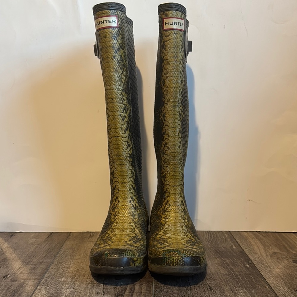 Hunter Snake Print Winter & Rain Boots